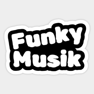 Funky Musik Black Sticker